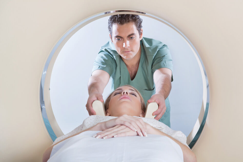 Woman in MRI Machine