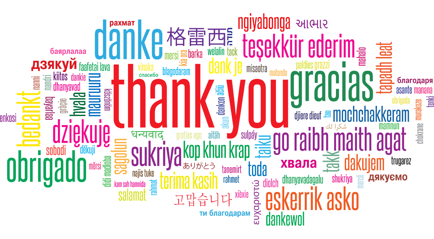 Thank You in Multiple Languages