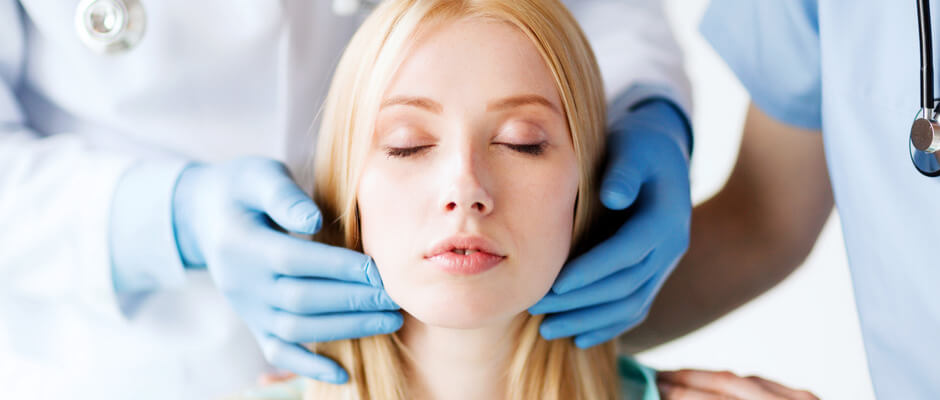 Woman Having Skull Base Examined